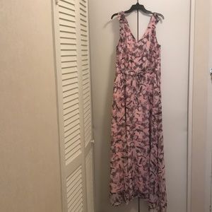 Pink floral long summer dress.  New/Never worn